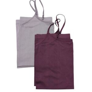 Pair of Camisoles - Burgundy And Taupe Apt. 9 Essentials Size S/M
